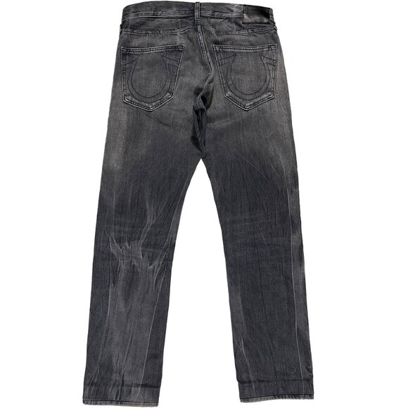True Religion Rocco Slim Made in Italy Straight Leg Gray Jeans mens size 32x30.5 - Picture 2 of 12